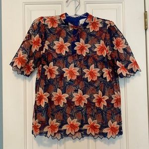 Anthropology - Embroidered Top